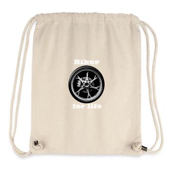 Biker for Life blanc - Sac à cordon recyclé Stanley/Stella - blanc naturel - Devant