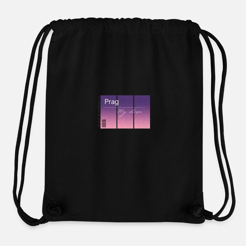 Prague, my love. Souvenir WITH GPS data - Stanley/Stella Recycled Gym Bag - black