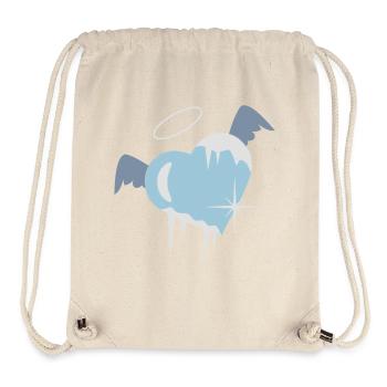 Cold heart with a halo, wings and icicles - Stanley/Stella Recycled Gym Bag - natural - Front