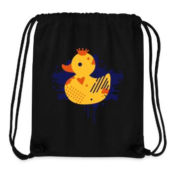 Ente mit Krone Graffiti - Stanley/Stella recycelter Gym Bag - Schwarz - Vorne
