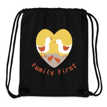 First the family - Stanley/Stella Recycled Gym Bag - black - Front