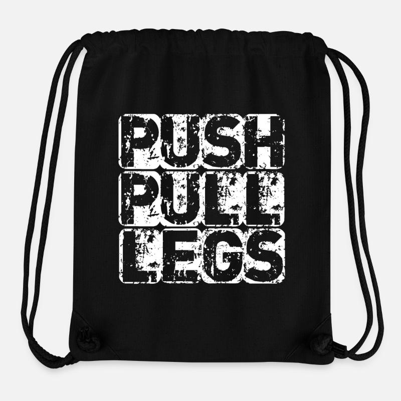 PUSH PULL LEGS - Sac à cordon recyclé Stanley/Stella - noir