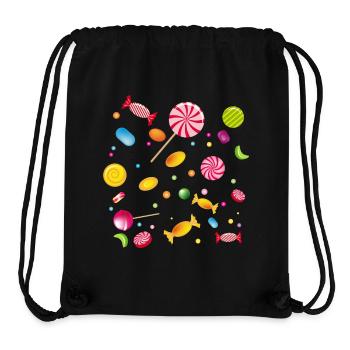 Eine Menge Süßigkeiten,Bonbons,Lollis und Kaugummi - Stanley/Stella recycelter Gym Bag - Schwarz - Vorne