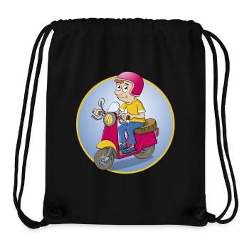 Der Rollerfahrer - Version1 - Stanley/Stella recycelter Gym Bag - Schwarz - Vorne