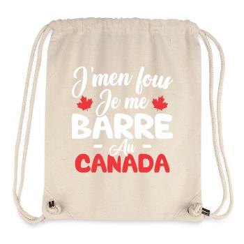 J'men fous je me barre au canada - Sac à cordon recyclé Stanley/Stella - blanc naturel - Devant