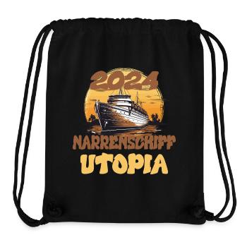 Ship of Fools Utopia, Quote - Stanley/Stella Recycled Gym Bag - black - Front