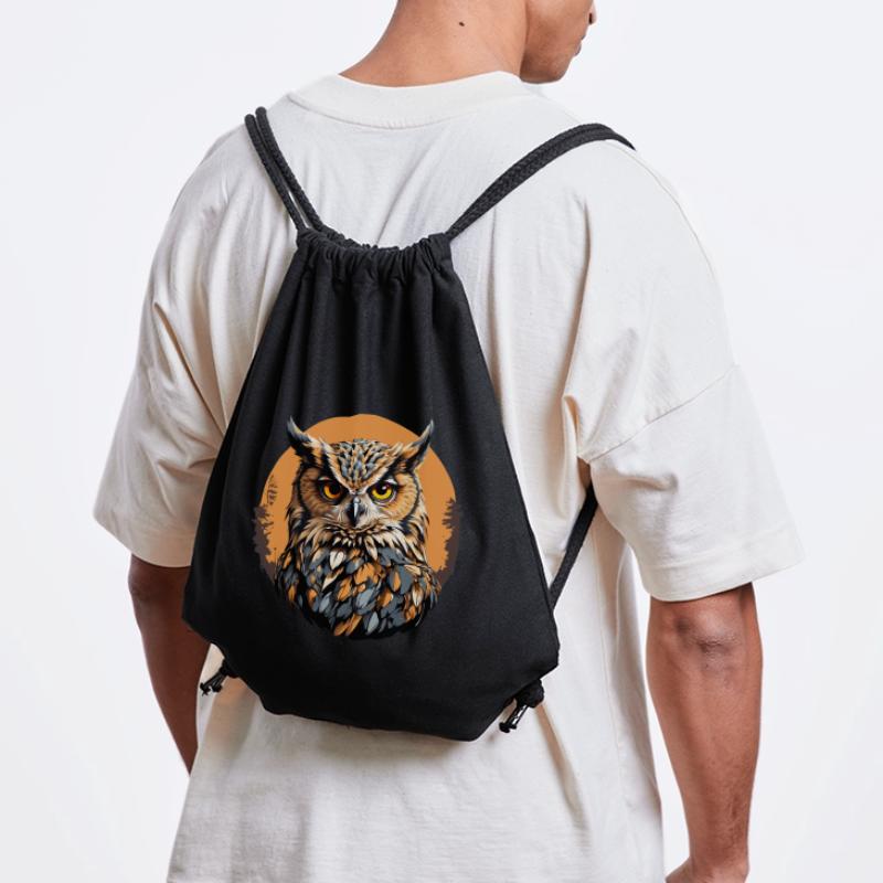 Stolzer Uhu große Eule für Eulenfreunde Stanley/Stella recycelter Gym Bag