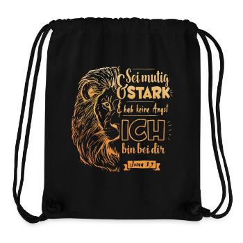 Josua 1 9 - Sei mutig und stark - Stanley/Stella recycelter Gym Bag - Schwarz - Vorne