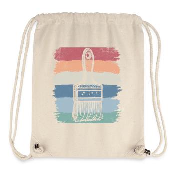 Paint Brush Retro Vintage Style Artist Art - Stanley/Stella Recycled Gym Bag - natural - Front