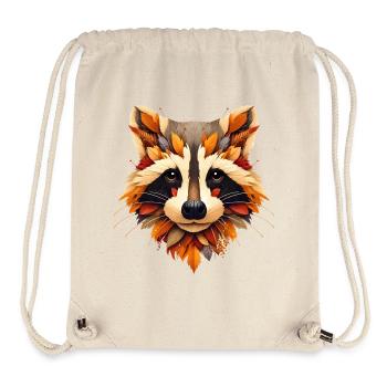 Waschbär, gestaltet aus verschiedenen Blättern - Stanley/Stella recycelter Gym Bag - Naturweiß - Vorne