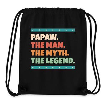 Papa Père Grand-père Idée Cadeau Papaw Dire Humour - Sac à cordon recyclé Stanley/Stella - noir - Devant