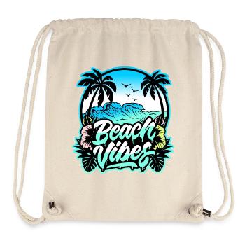 Beach Vibes 🌊 - Stanley/Stella Recycled Gym Bag - natural - Front