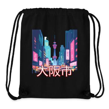 Osaka Shopping Street - Stanley/Stella recycelter Gym Bag - Schwarz - Vorne