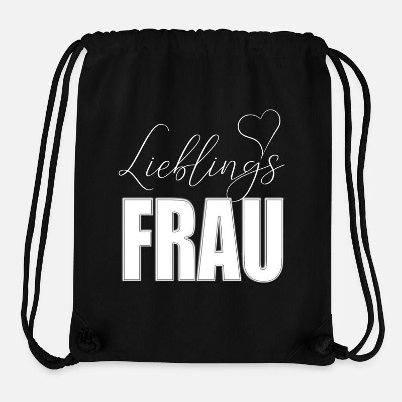 Lieblingsfrau Herz - Stanley/Stella recycelter Gym Bag - Schwarz