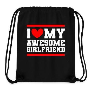 Paare Liebe Herz Freund Geschenkidee Beziehung - Stanley/Stella recycelter Gym Bag - Schwarz - Vorne