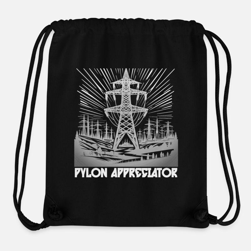 Pylon Appreciator - Black & White - Stanley/Stella Recycled Gym Bag - black
