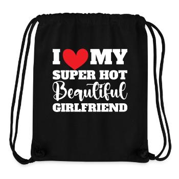 Ich Liebe Meine Freundin Paare Freund Geschenkidee - Stanley/Stella recycelter Gym Bag - Schwarz - Vorne