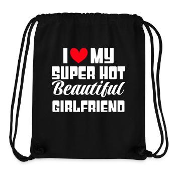 Ich Liebe Meine Freundin Paare Freund Geschenkidee - Stanley/Stella recycelter Gym Bag - Schwarz - Vorne