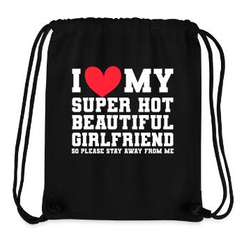 Ich Liebe Meine Freundin Paare Freund Geschenkidee - Stanley/Stella recycelter Gym Bag - Schwarz - Vorne