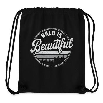 Men's Bald Gift Idea Bald Is Beautiful - Stanley/Stella Recycled Gym Bag - black - Front