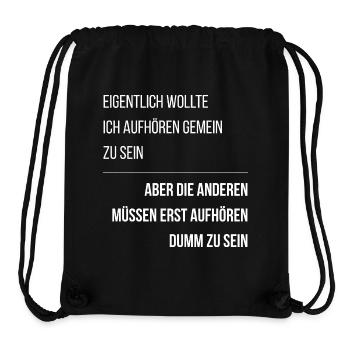 Sarkastischer Spruch Dumme Menschen Lustig - Stanley/Stella recycelter Gym Bag - Schwarz - Vorne
