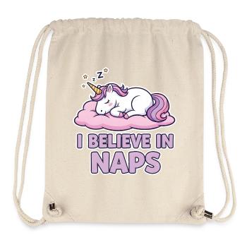 Licorne endormie sur un nuage – Siestes - Sac à cordon recyclé Stanley/Stella - blanc naturel - Devant