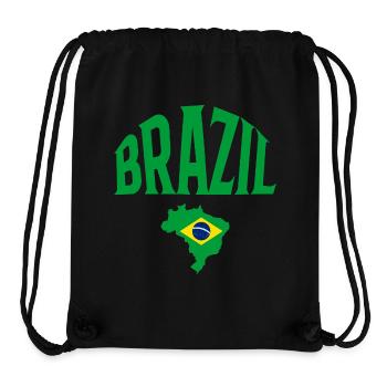 Brazil - Stanley/Stella Recycled Gym Bag - black - Front