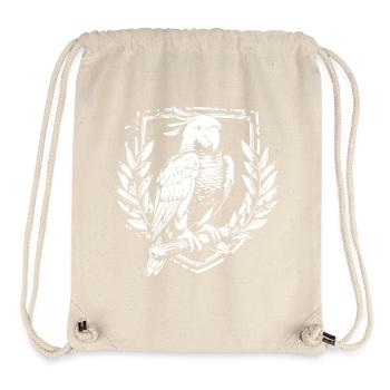 Kakadu Papagei im Wappen - Stanley/Stella recycelter Gym Bag - Naturweiß - Vorne
