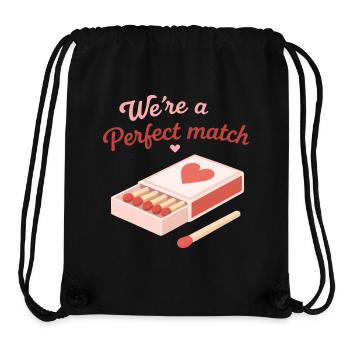 Perfektes Match Liebeszitat süßes Paar-Design - Stanley/Stella recycelter Gym Bag - Schwarz - Vorne
