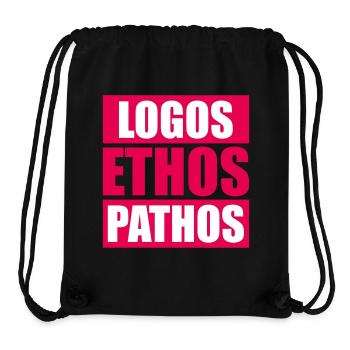 Logos Ethos Pathos Rhétorique Étudiant en Philosophie - Sac à cordon recyclé Stanley/Stella - noir - Devant