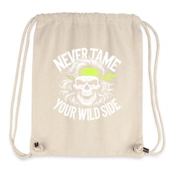 Neon Skull Rebel Bandana Art - Stanley/Stella Recycled Gym Bag - natural - Front