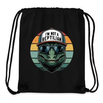 Je ne suis pas un OVNI drôle de Reptilien - Sac à cordon recyclé Stanley/Stella - noir - Devant