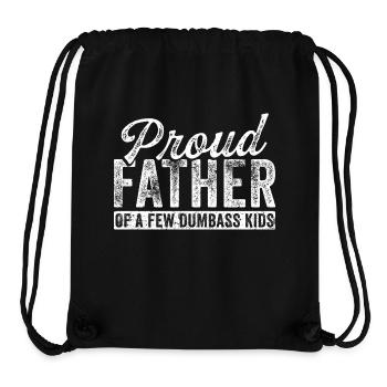 Papa Väter Fun Fier père de quelques enfants stupides - Sac à cordon recyclé Stanley/Stella - noir - Devant