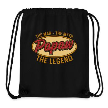 Papa Grand-père Idée Cadeau Papaw Dire Humour Père - Sac à cordon recyclé Stanley/Stella - noir - Devant