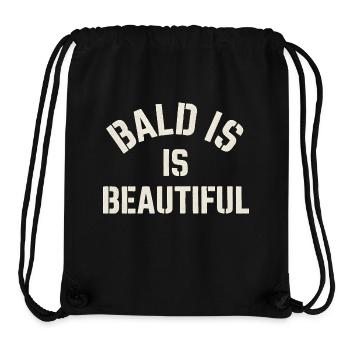 Men's Bald Gift Idea Bald Is Beautiful - Stanley/Stella Recycled Gym Bag - black - Front