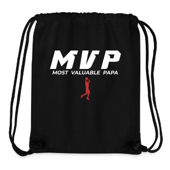 Most Valuable Papa Basketball Geschenkidee - Stanley/Stella recycelter Gym Bag - Schwarz - Vorne