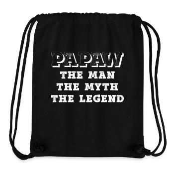 Papa Opa Spruch Papaw The Man The Myth The Legend - Stanley/Stella recycelter Gym Bag - Schwarz - Vorne