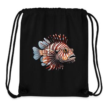 Farbenfroher Rotfeuerfisch Korallenfisch - Stanley/Stella recycelter Gym Bag - Schwarz - Vorne