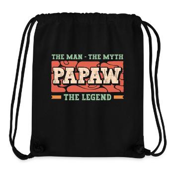Papa Vater Opa Geschenkidee Papaw Spruch Retro - Stanley/Stella recycelter Gym Bag - Schwarz - Vorne