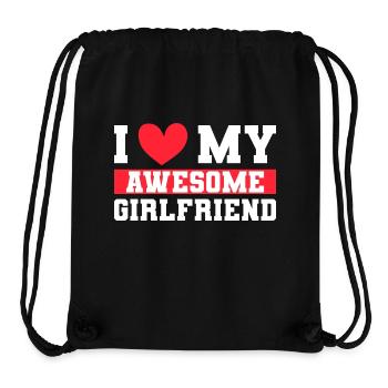 Paare Liebe Herz Freund Geschenkidee Beziehung - Stanley/Stella recycelter Gym Bag - Schwarz - Vorne