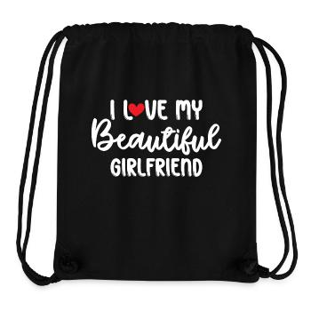 Paare Liebe Herz Freund Geschenkidee Beziehung - Stanley/Stella recycelter Gym Bag - Schwarz - Vorne