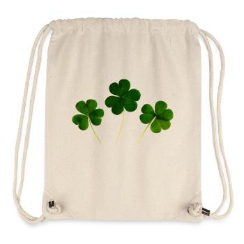 trèfle chance trèfle à quatre feuilles chance clover32 - Sac à cordon recyclé Stanley/Stella - blanc naturel - Devant