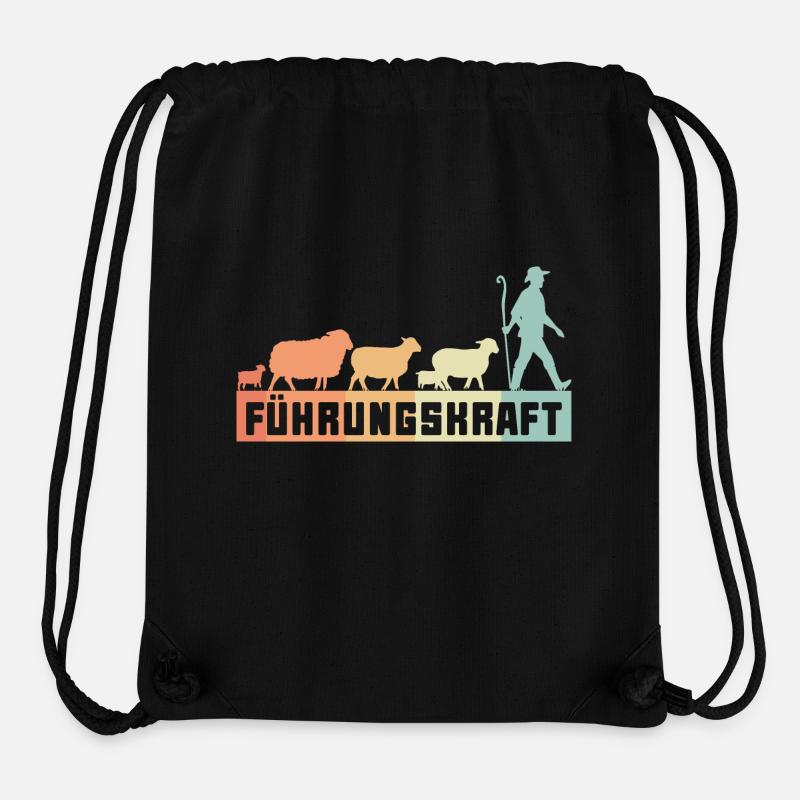 Führungskraft Schafe Hirte Geschenkidee Humor - Stanley/Stella recycelter Gym Bag - Schwarz
