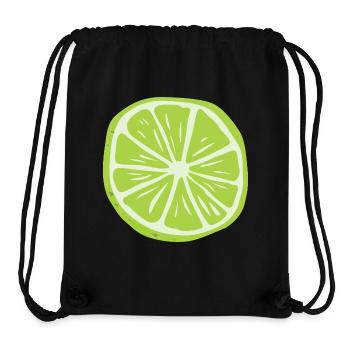 citron lime citron veggie Veggie agrumes - Sac à cordon recyclé Stanley/Stella - noir - Devant
