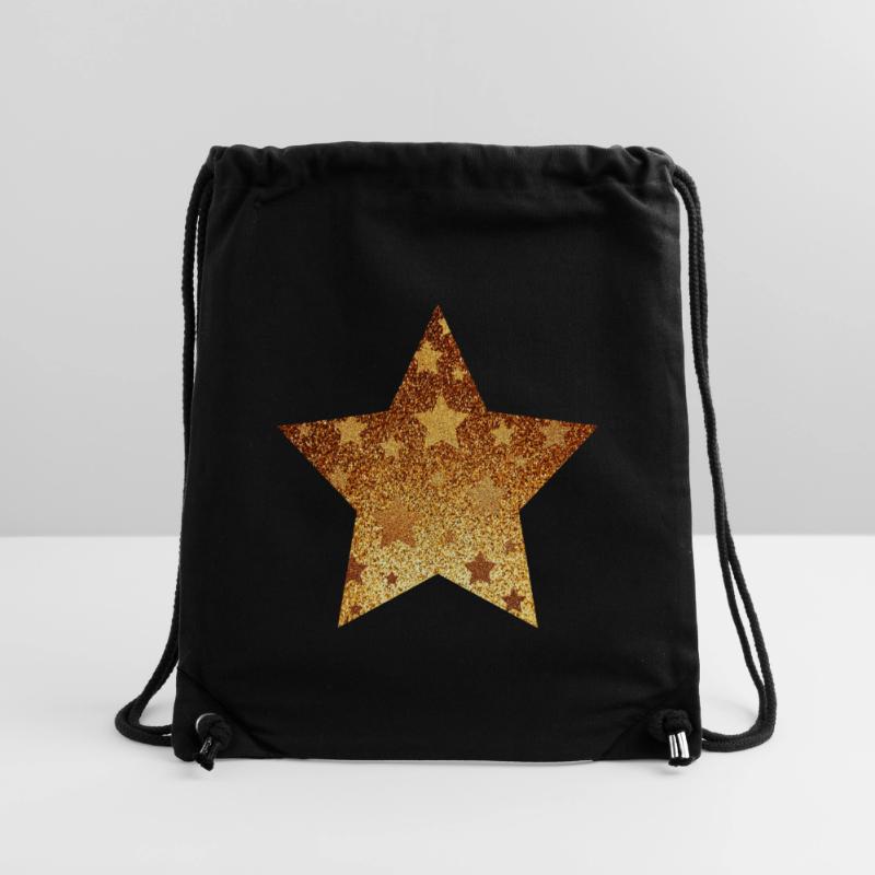 Stern mit Sternchen - Gold Geschenk Geschenkidee Stanley/Stella recycelter Gym Bag