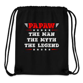 Papa Opa Spruch Papaw The Man The Myth The Legend - Stanley/Stella recycelter Gym Bag - Schwarz - Vorne