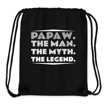 Papa Père Grand-père Idée Cadeau Papaw Dire Humour - Sac à cordon recyclé Stanley/Stella - noir - Devant