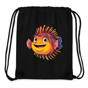 Bunter lachender Rotfeuerfisch Korallenfisch - Stanley/Stella recycelter Gym Bag - Schwarz - Vorne