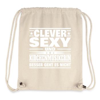 Clever Kirchenmusikerin - Stanley/Stella recycelter Gym Bag - Naturweiß - Vorne