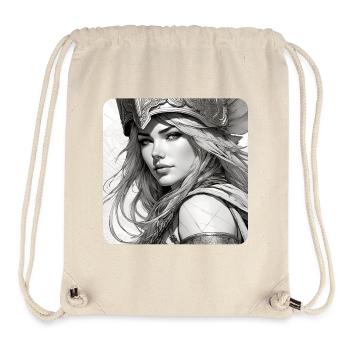 Fantasy Anime Girl Viking Germanic Trigues Middle Ages - Stanley/Stella Recycled Gym Bag - natural - Front